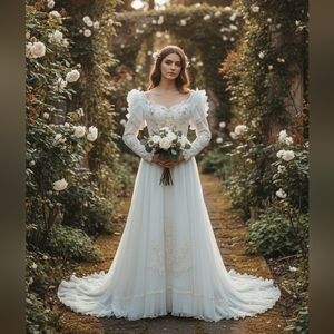 Vintage UNION MADE LACE BRIDAL SIZE 4-6